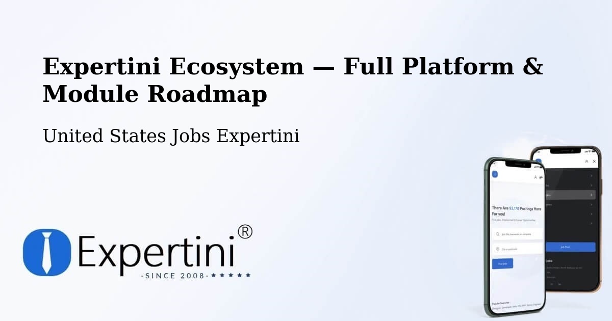 Expertini Ecosystem — Full Platform & Module Roadmap – Lewiston
